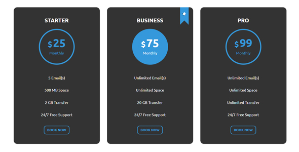 Boxes Materialize Bootstrap Design Pricing Tables