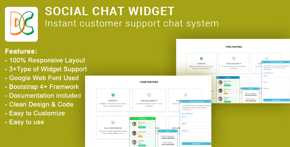 Social Chat Widget