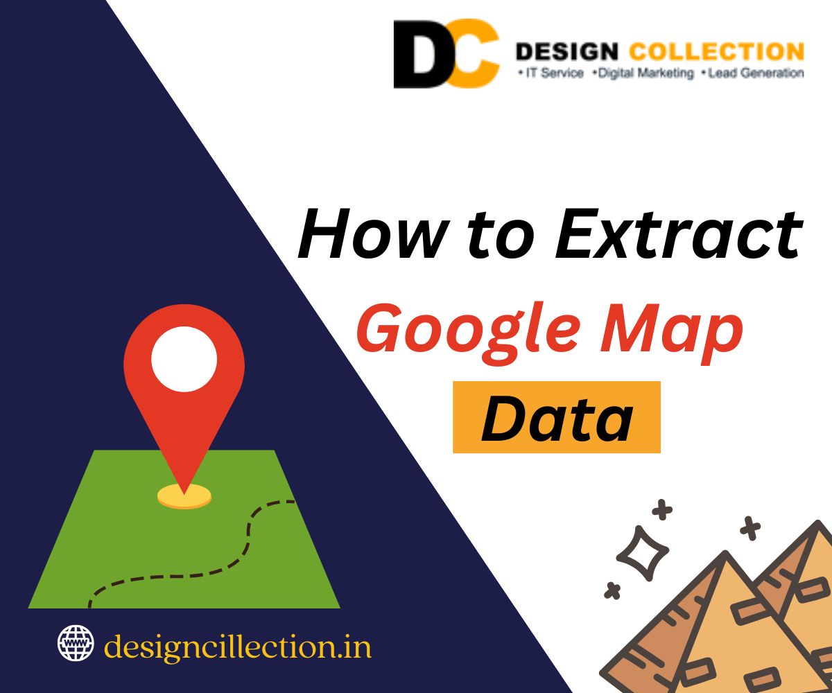 Visual representation of extracting business data from Google Maps