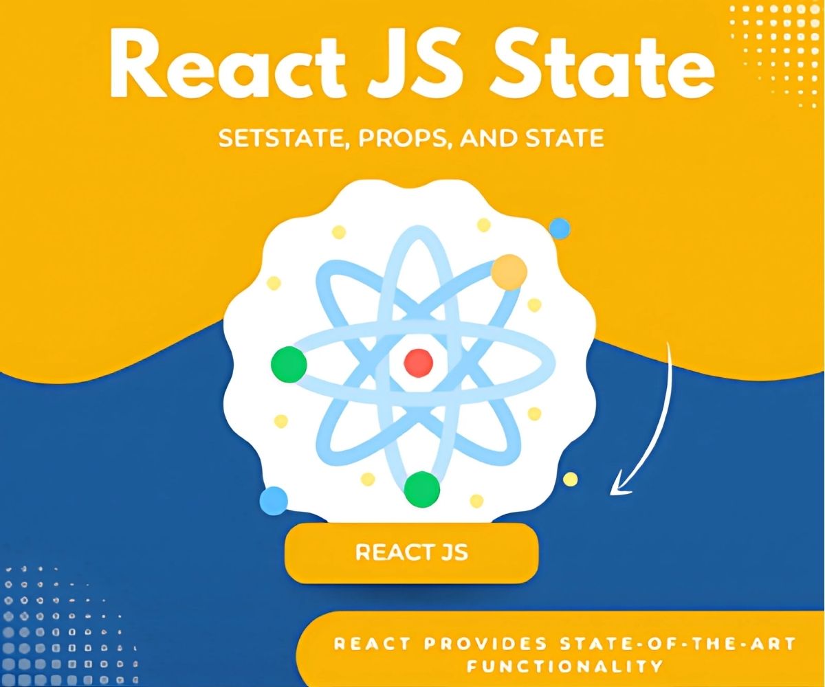 React JS State illustration graphic.