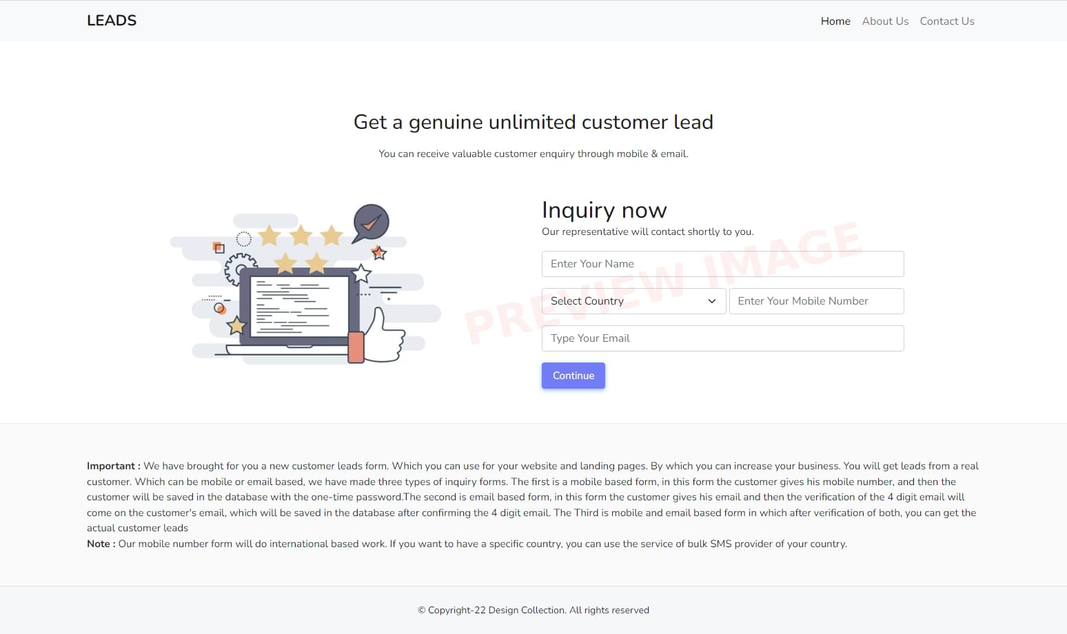 Website Enquiry Form Preview Website Enquiry Form Preview
