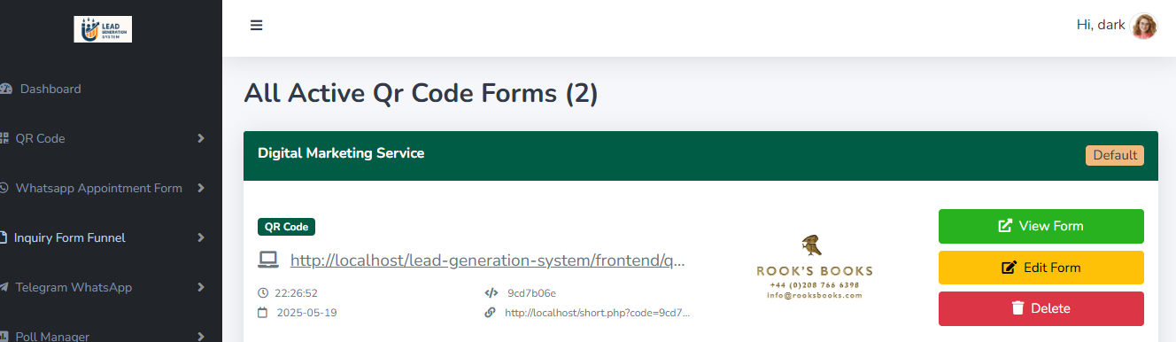 QR Form Step 8