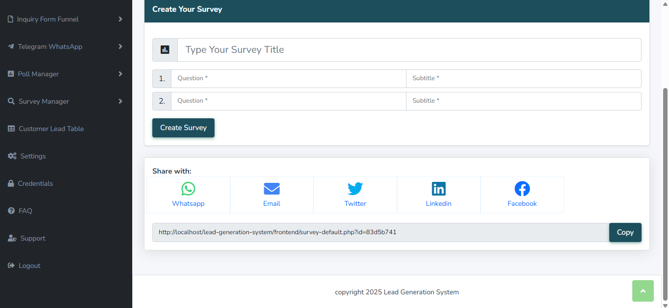 Survey Short URL