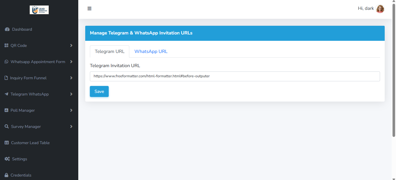 Add Invitation URL