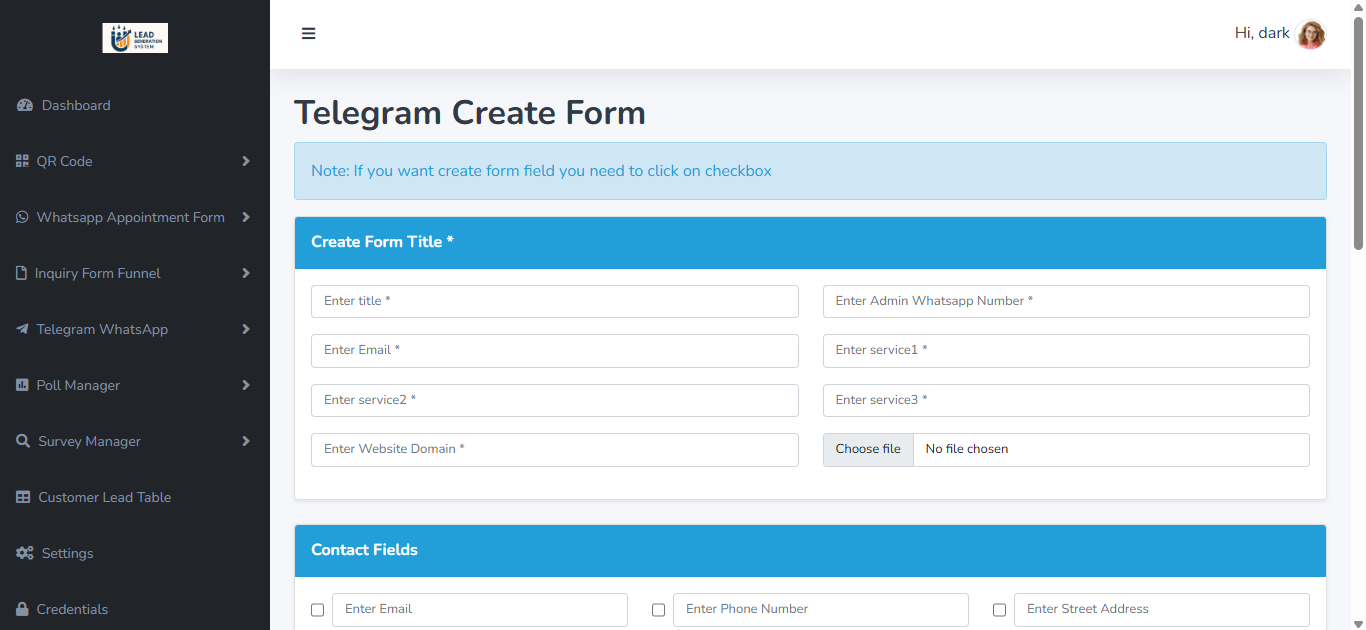 Telegram Form Builder