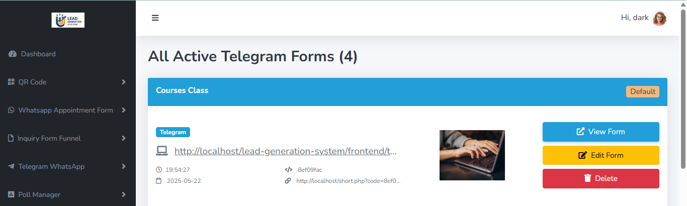 Active Telegram Forms