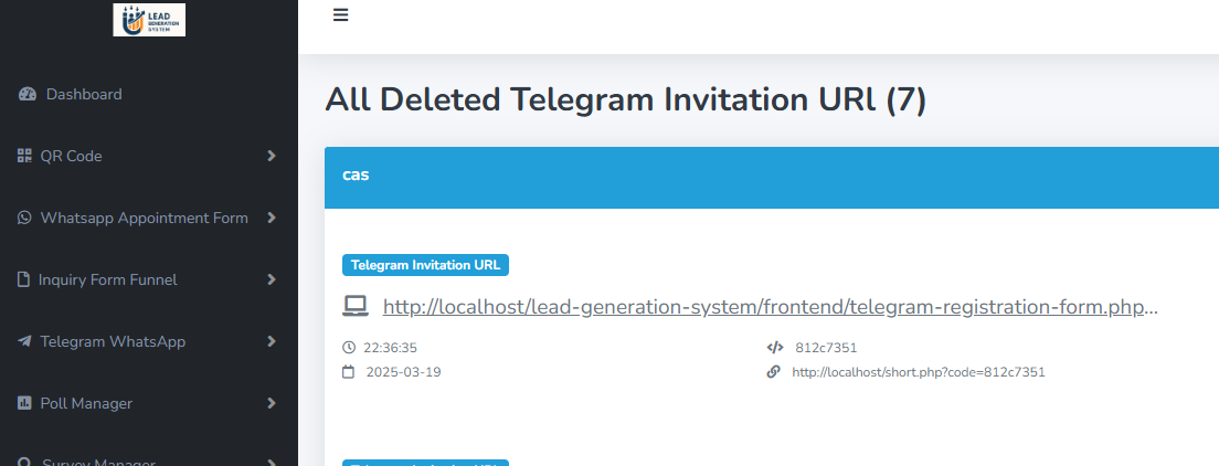 Deleted Telegram Forms