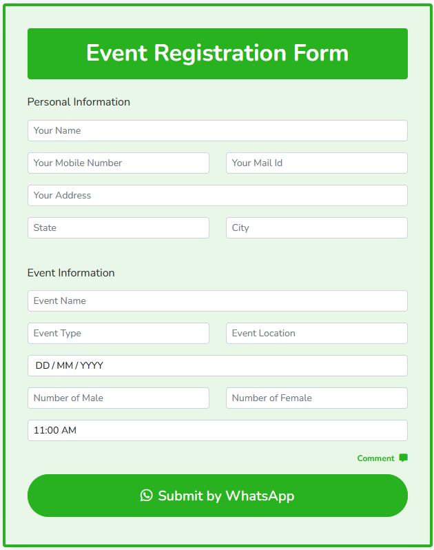 Event Registration Form